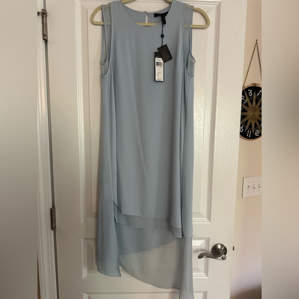 BCBGMaxAzria Sky Blue Sleeveless High Low Dress